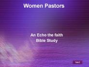 Women Pastors