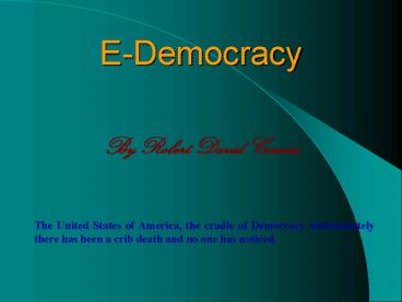 EDemocracy