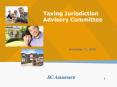 Taxing Jurisdiction Advisory Committee PowerPoint PPT Presentation