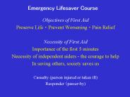 Emergency Lifesaver Course