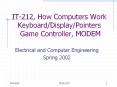 IT-212, How Computers Work Keyboard/Display/Pointers Game Controller, MODEM PowerPoint PPT Presentation