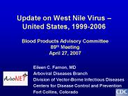 Update on West Nile Virus 