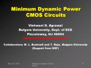 Minimum Dynamic Power CMOS Circuits