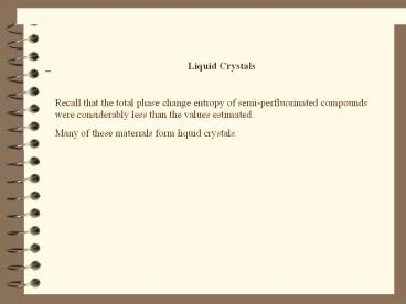 Liquid Crystals