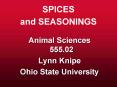 SPICES and SEASONINGS PowerPoint PPT Presentation