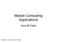 Mobile Computing Applications PowerPoint PPT Presentation