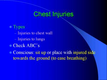 Chest Injuries