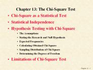 Chapter 13: The Chi-Square Test