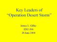 Key Leaders of Operation Desert Storm PowerPoint PPT Presentation