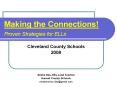Making the Connections Proven Strategies for ELLs PowerPoint PPT Presentation