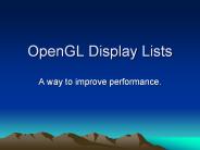 OpenGL Display Lists