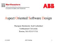 Aspect Oriented Software Design