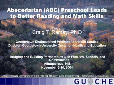 Abecedarian ABC Preschool Leads