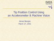 Tip Position Control Using an Accelerometer