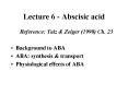 Lecture 6 Abscisic acid PowerPoint PPT Presentation