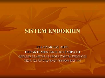 SISTEM ENDOKRIN