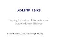 BioLINK Talks