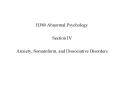 B380 Abnormal Psychology PowerPoint PPT Presentation