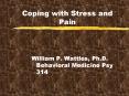 Coping with Stress and Pain PowerPoint PPT Presentation