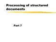 Processing of structured documents PowerPoint PPT Presentation