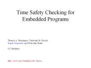 Time Safety Checking for Embedded Programs