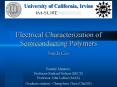 Electrical Characterization of Semiconducting Polymers Sanda Cea PowerPoint PPT Presentation