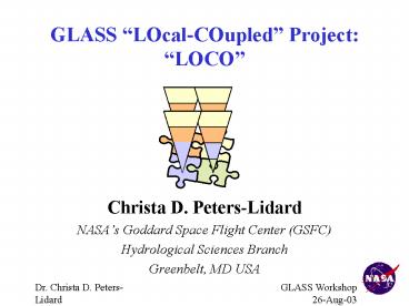 Dr' Christa D' PetersLidard