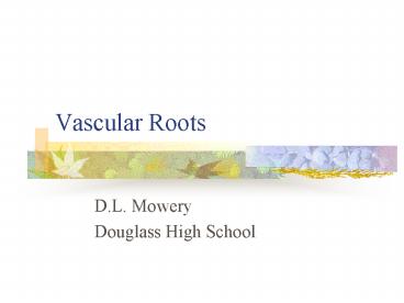 Vascular Roots