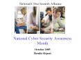 National Cyber Security Awareness Month PowerPoint PPT Presentation