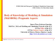 Body of Knowledge of Modeling