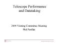 Telescope Performance and Datataking PowerPoint PPT Presentation