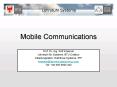 Mobile Communications PowerPoint PPT Presentation