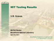 MIT Testing Results