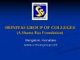 SRINIVAS GROUP OF COLLEGES A'Shama Rao Foundation PowerPoint PPT Presentation