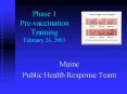 Phase 1 Prevaccination Training February 26, 2003 PowerPoint PPT Presentation