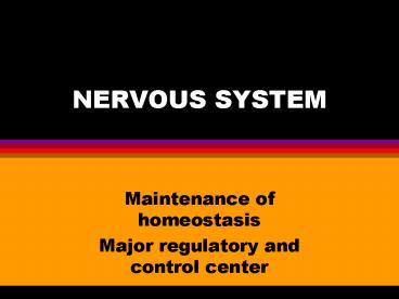 NERVOUS SYSTEM