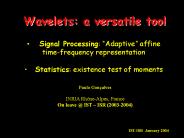 Wavelets: a versatile tool