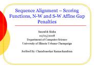 Sequence Alignment 