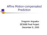 Affine Motion-compensated Prediction