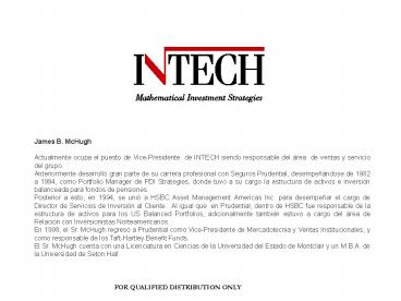 FOR QUALIFIED DISTRIBUTION ONLY