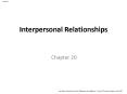 Interpersonal Relationships PowerPoint PPT Presentation