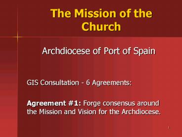 The Mission of the Church