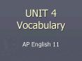 UNIT 4 Vocabulary PowerPoint PPT Presentation