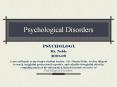 Psychological Disorders PowerPoint PPT Presentation