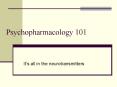 Psychopharmacology 101 PowerPoint PPT Presentation