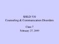 SHLD 530 Counseling PowerPoint PPT Presentation