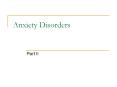 Anxiety Disorders PowerPoint PPT Presentation