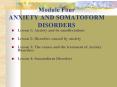 Module Four ANXIETY AND SOMATOFORM DISORDERS PowerPoint PPT Presentation