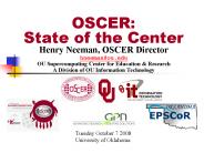 Henry Neeman, OSCER Director