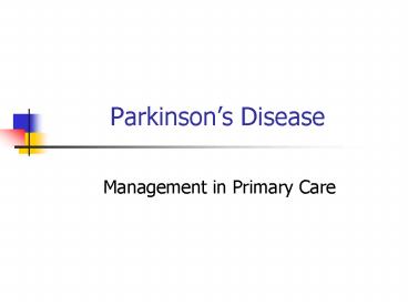 Parkinsons Disease